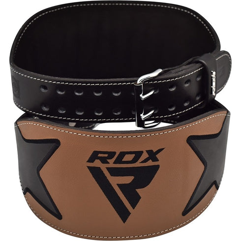 RDX 6 INCH BROWN LEATHER WEIGHTLIFTING BELT-1